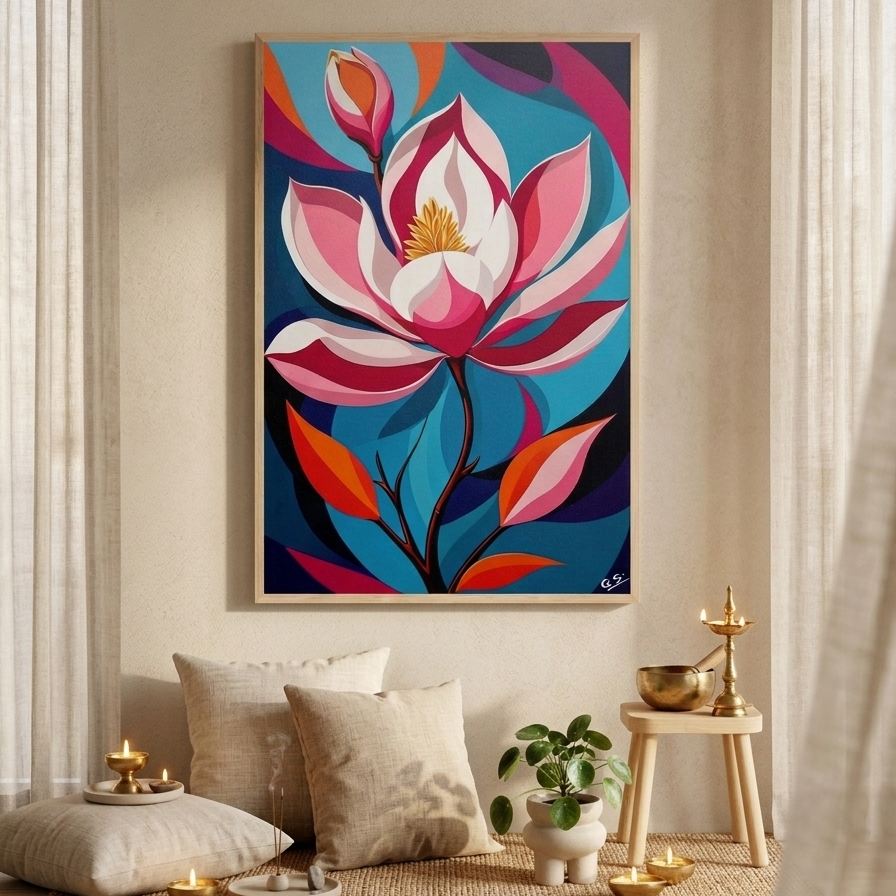 Lotus Serenity Painting