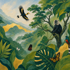 Nilgiri forest handpainting 