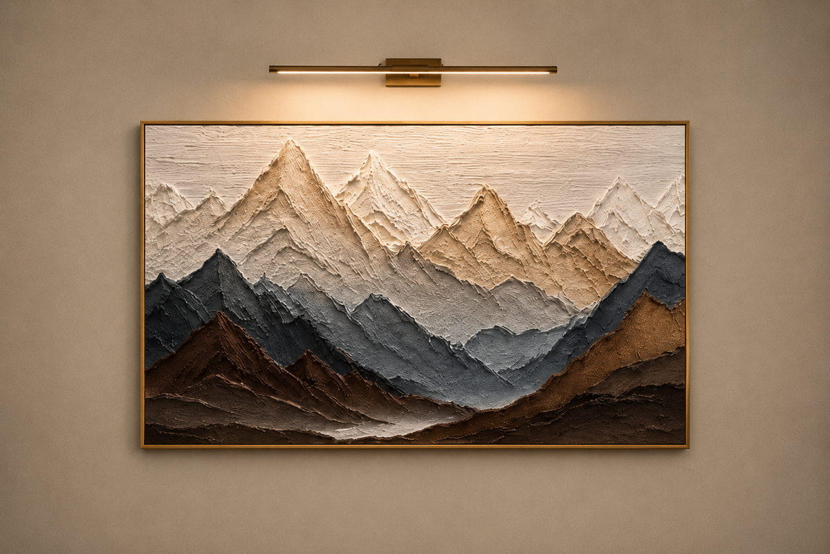 Textured Mountain Painting for Gifting and Decor