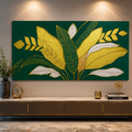 Emerald Gold – Hand-Painted Tropical Botanical Wall Art for Prosperity, Growth & Luxury Interiors