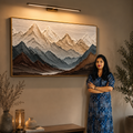 Mountain majesty - Mountain Texture Painting for Career Growth and Stability